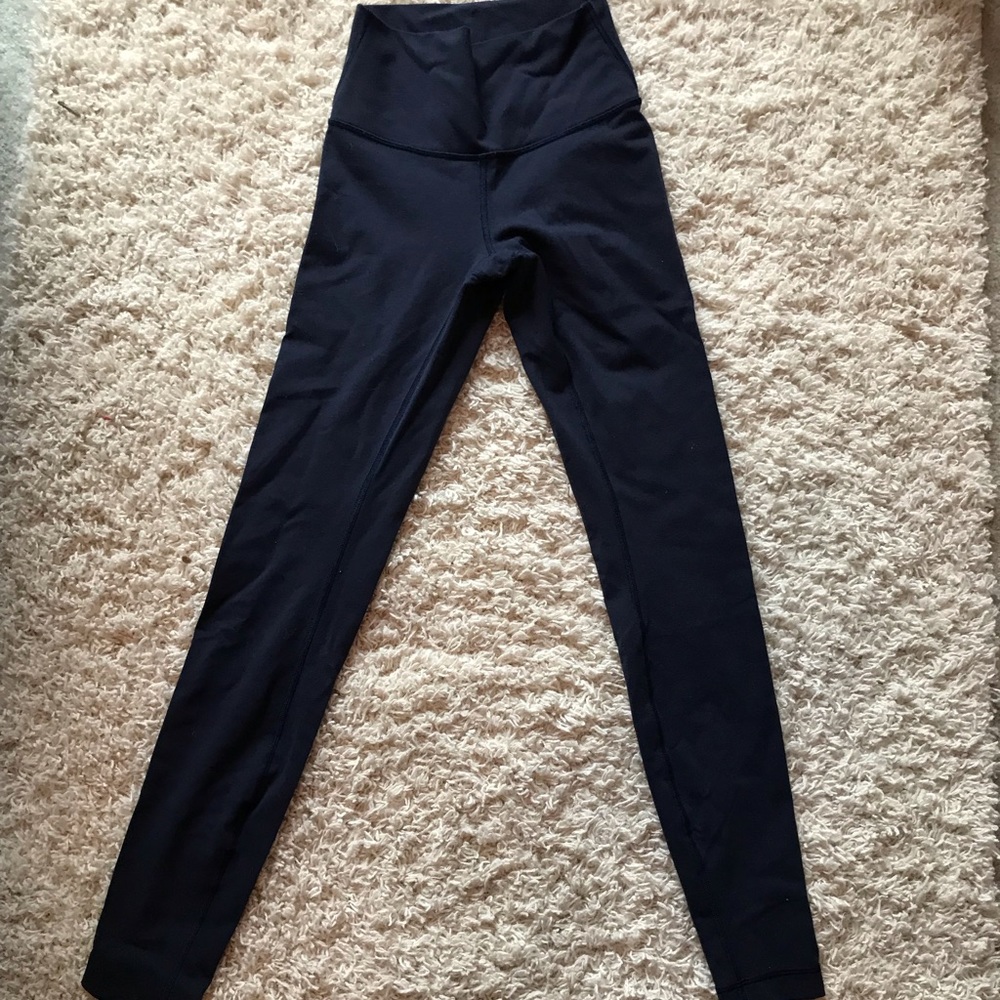 Lululemon Wunder Under Navy High Rise Leggings